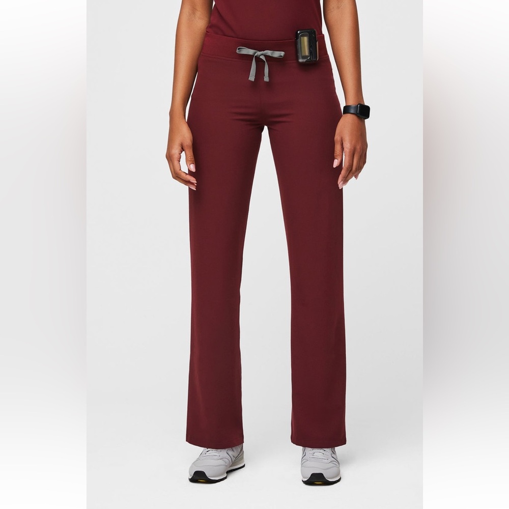 Figs Womens Burgundy Livingston Scrub Pants